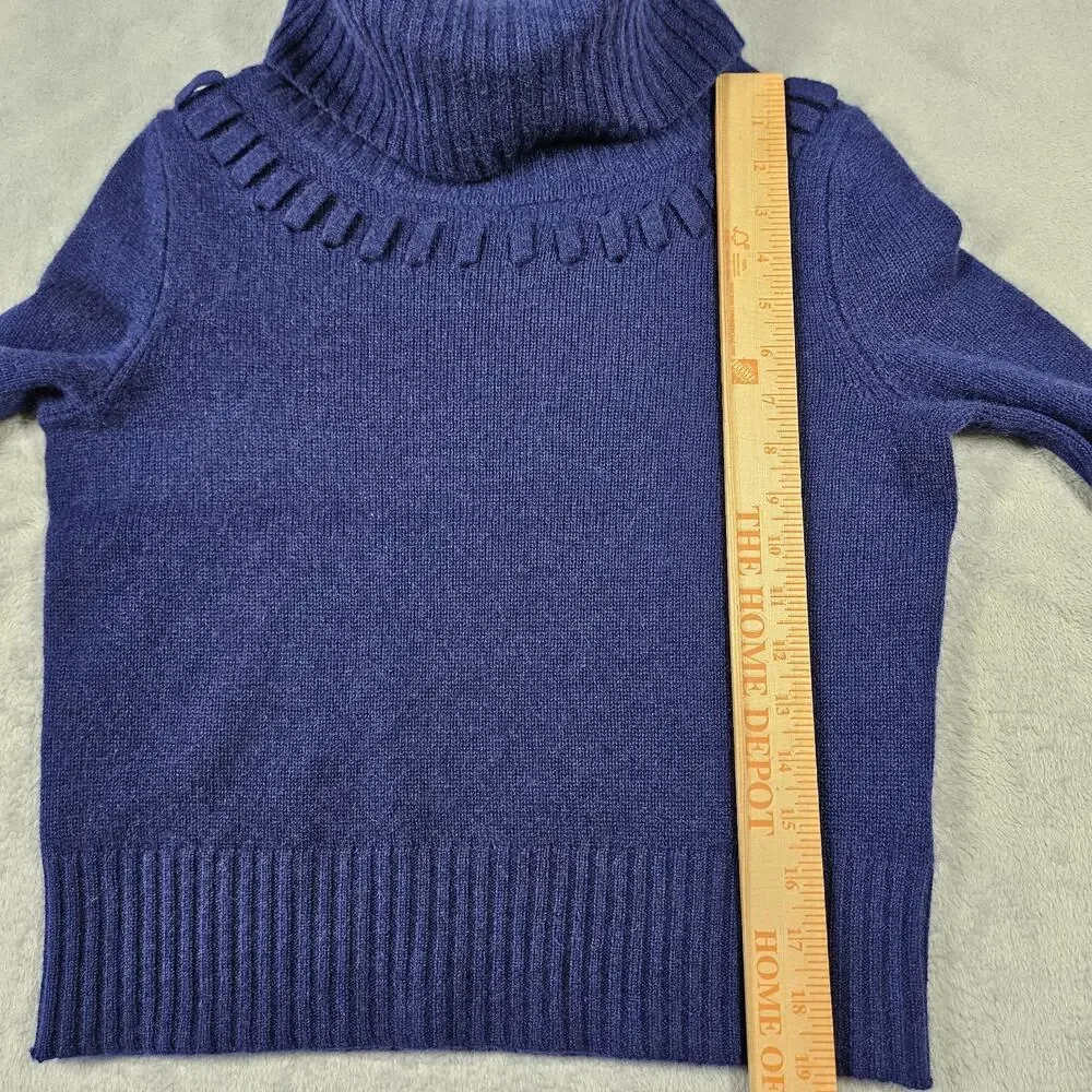 Antonio Melani Cashmere Turtleneck Sweater Womens XS Deep Navy Jumper Amelia